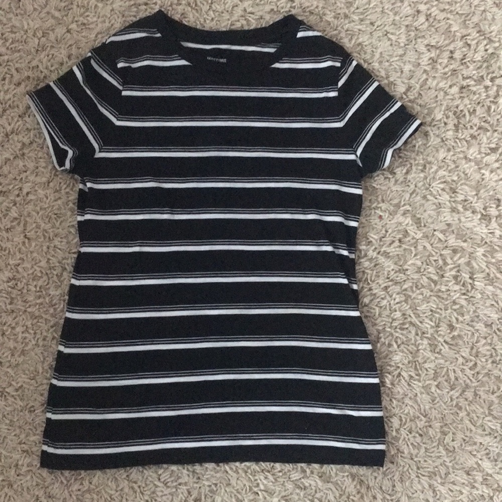 Black and white striped tee